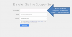 erstellen-googleseite Der Name wurde erst vor Kurzem geändert